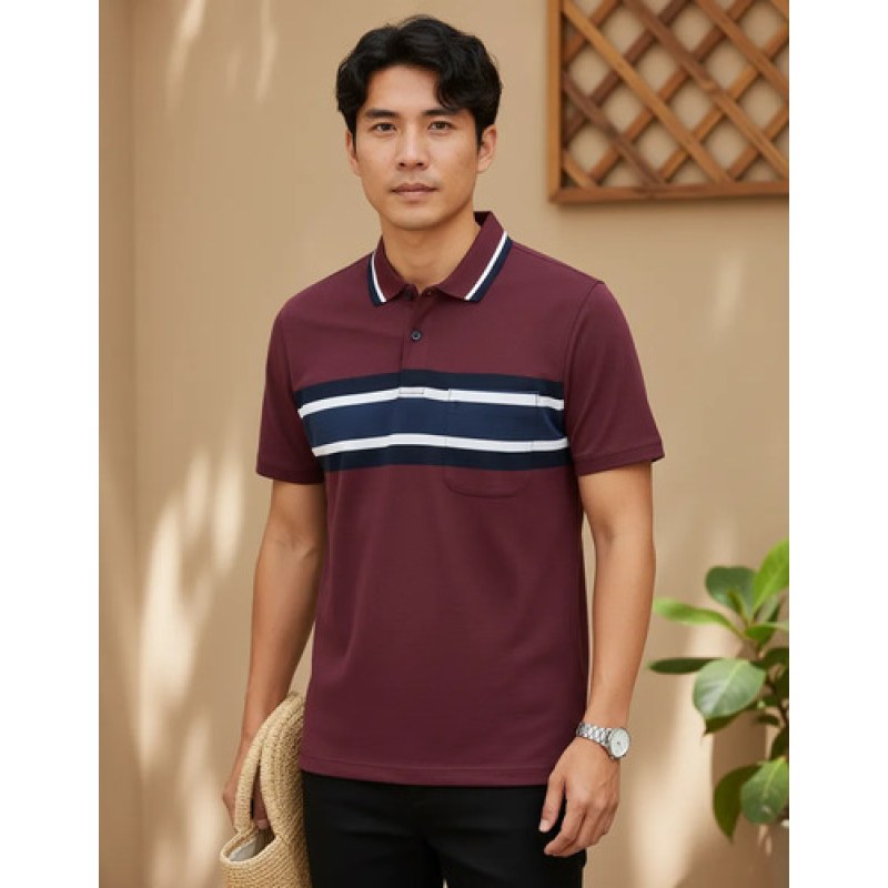 Playera Polo Manchester Hombre Clima Cool #mlpos_33 | Color: Guinda-13 #color_guinda-13 #sku_ma029142gndch