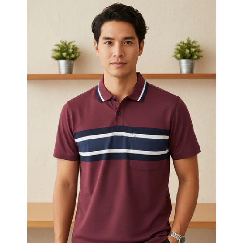 Playera Polo Manchester Hombre Clima Cool #mlpos_34 | Color: Guinda-13 #color_guinda-13 #sku_ma029142gndch