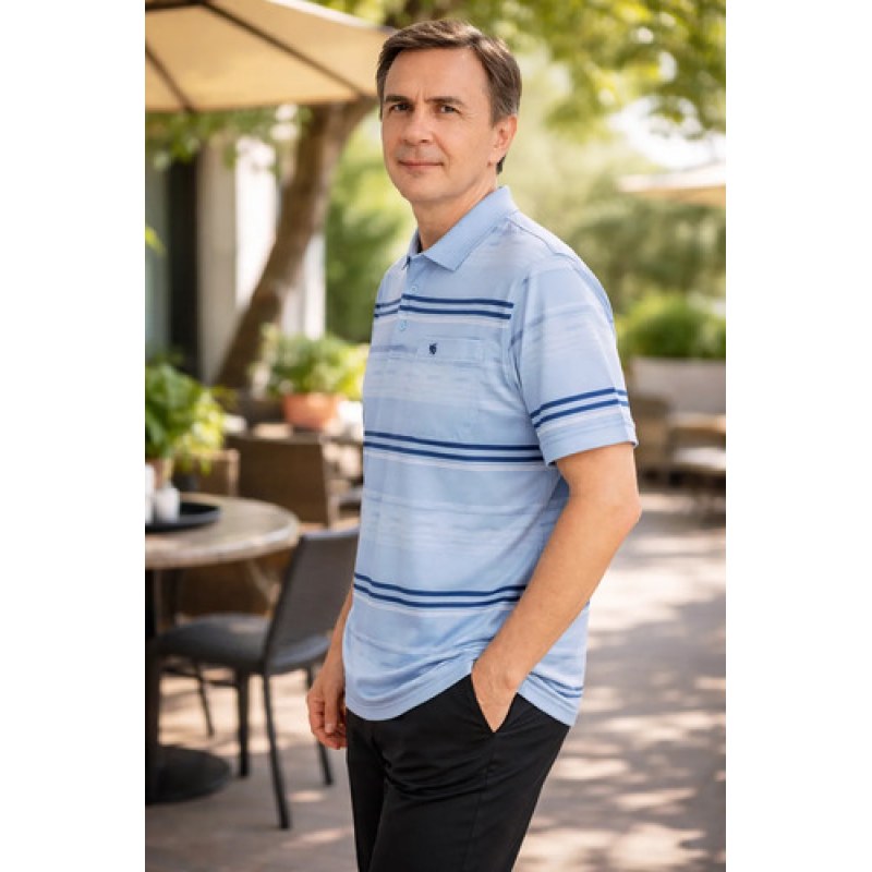 Playera Polo Manchester Hombre Clima Cool #mlpos_59 | Color: Celeste-03 #color_celeste-03 #sku_celeste03m