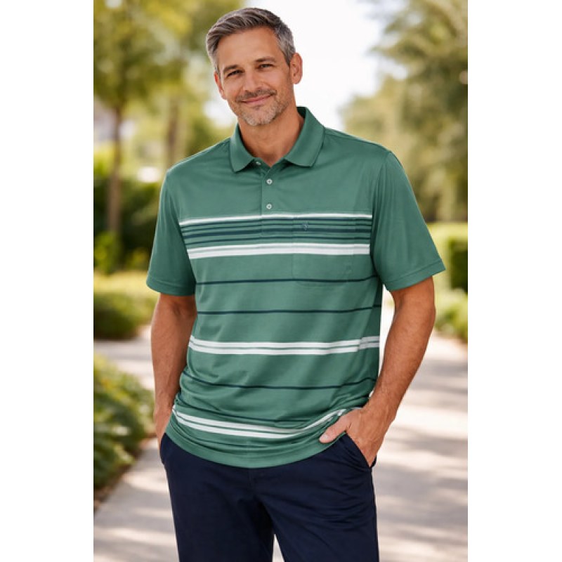 Playera Polo Manchester Hombre Clima Cool #mlpos_70 | Color: Verde 9162-09 #color_verde_9162-09 #sku_916209m