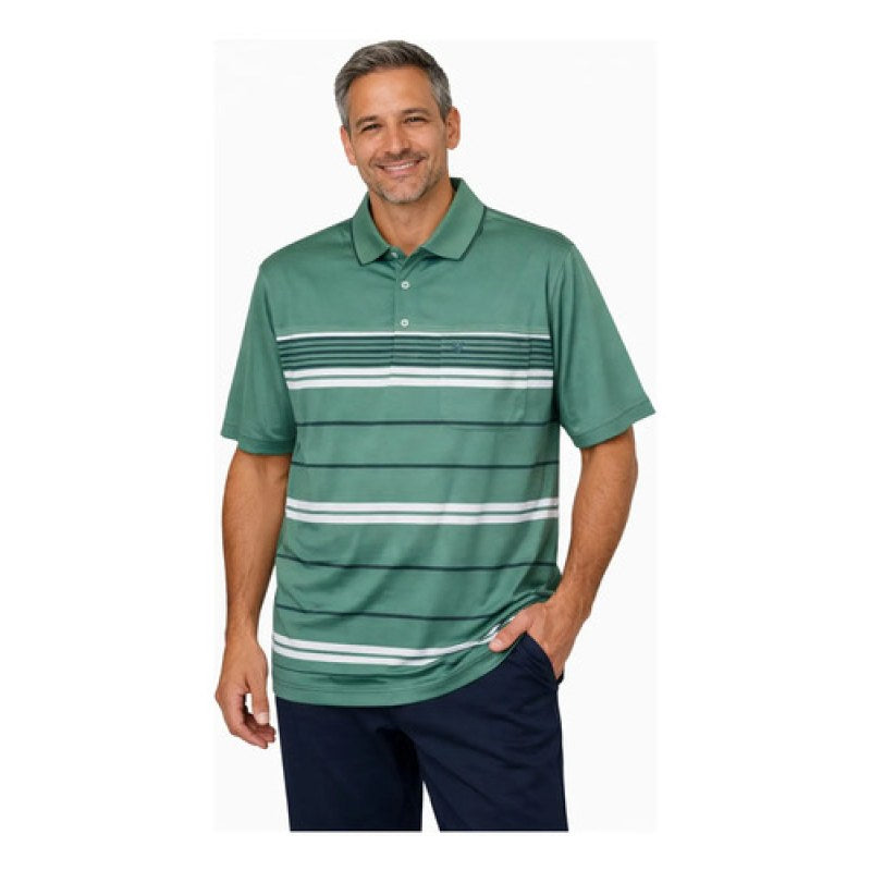 Playera Polo Manchester Hombre Clima Cool #mlpos_71 | Color: Verde 9162-09 #color_verde_9162-09 #sku_916209m