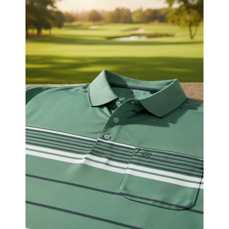 Playera Polo Manchester Hombre Clima Cool #mlpos_72 | Color: Verde 9162-09 #color_verde_9162-09 #sku_916209m