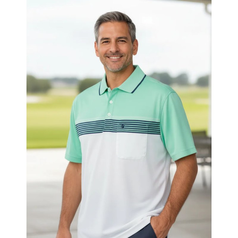 Playera Polo Manchester Hombre Clima Cool #mlpos_76 | Color: Verde 9162-03 #color_verde_9162-03 #sku_916203g #sku_916203m