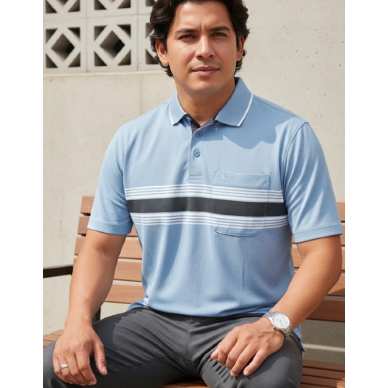 Playera Polo Manchester Hombre Clima Cool #mlpos_88 | Color: Cielo 9452-01 #color_cielo_9452-01 #sku_945201m