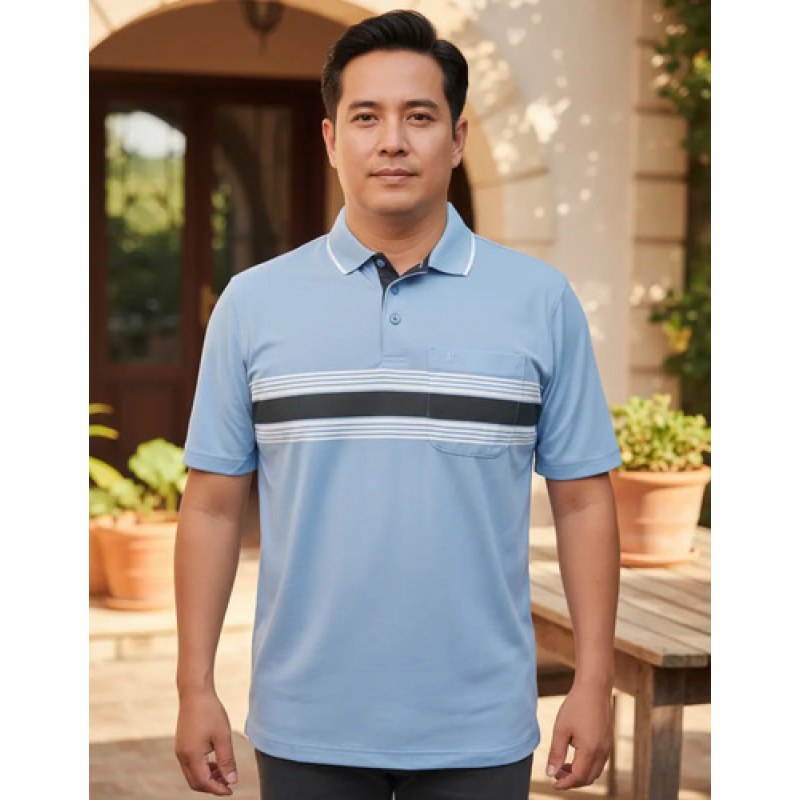 Playera Polo Manchester Hombre Clima Cool #mlpos_89 | Color: Cielo 9452-01 #color_cielo_9452-01 #sku_945201m