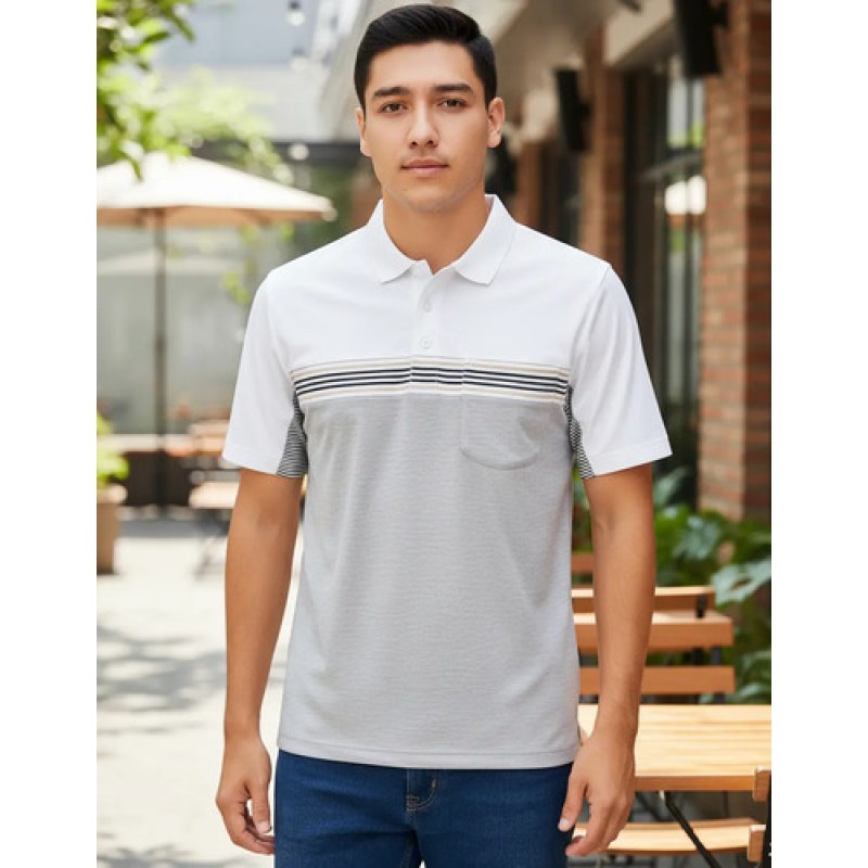 Playera Polo Manchester Hombre Clima Cool #mlpos_8 | Color: Gris9452-07 #color_gris9452-07 #sku_945207g #sku_945207m