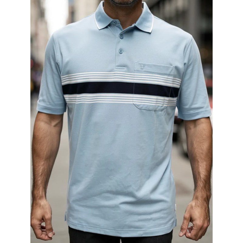 Playera Polo Manchester Hombre Clima Cool #mlpos_90 | Color: Cielo 9452-01 #color_cielo_9452-01 #sku_945201m
