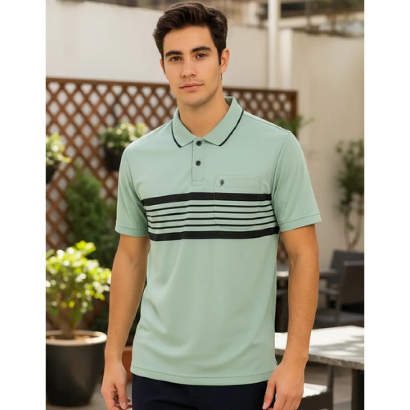 Playera Polo Manchester Hombre Clima Cool #mlpos_94 | Color: Menta 9452-03 #color_menta_9452-03 #sku_nnw262-menta-9452-03-xg