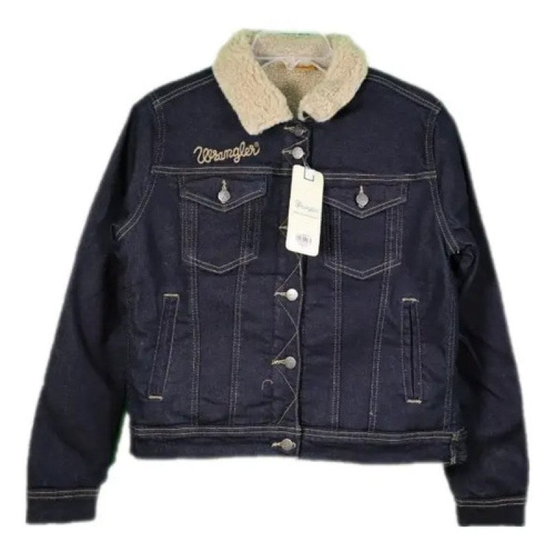 Chamarra Borrega Dama Wrangler Original #mlpos_5 | Color: Azul 1674 #color_azul_1674 | Talla: XL #sku_mlm1320179449-189246336414