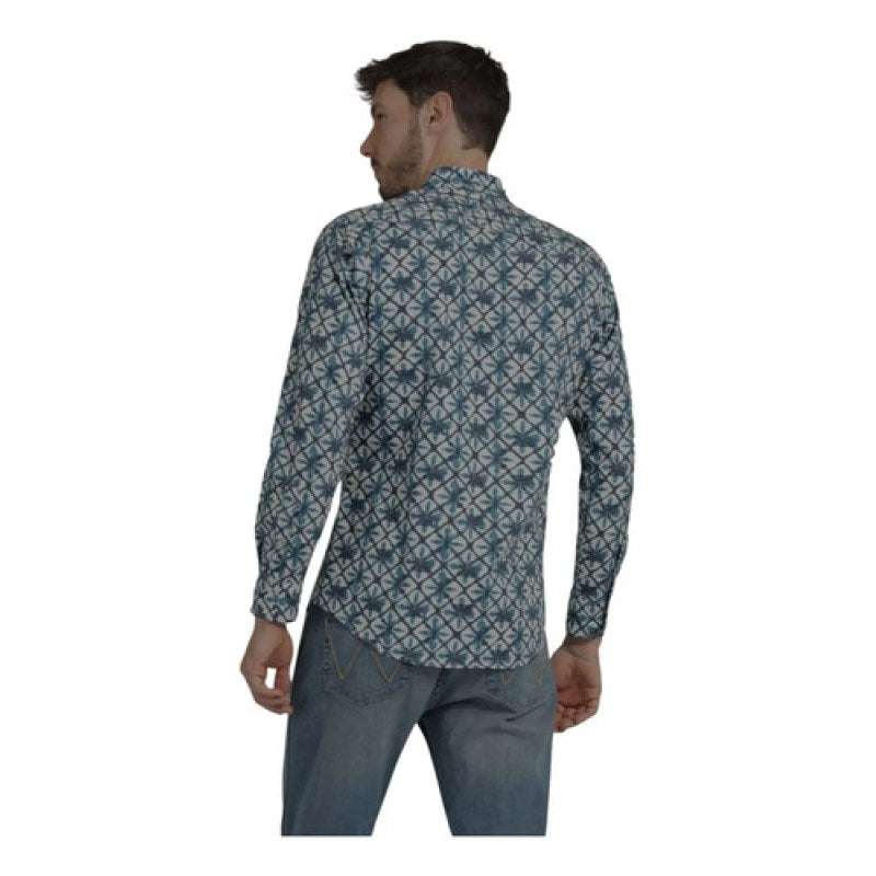 Camisa Vaquera Caballero Wrangler 20x Manga Larga #mlpos_10 | Color: Azul 3566 #color_azul_3566 #sku_mlm1323198622-189276479617 #sku_mlm1323198622-189276479619