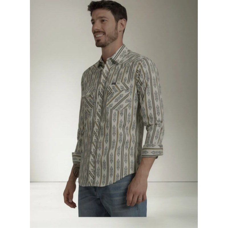 Camisa Vaquera Caballero Wrangler 20x Manga Larga #mlpos_14 | Color: Beige 3565 #color_beige_3565 | Talla: XL #sku_mlm1323198622-189276479639