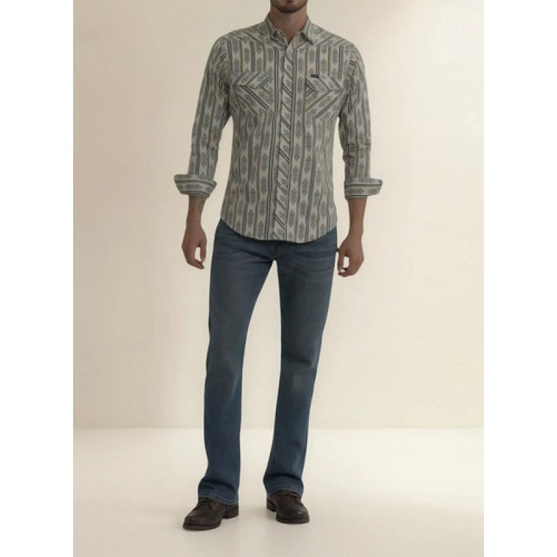 Camisa Vaquera Caballero Wrangler 20x Manga Larga #mlpos_15 | Color: Beige 3565 #color_beige_3565 | Talla: XL #sku_mlm1323198622-189276479639