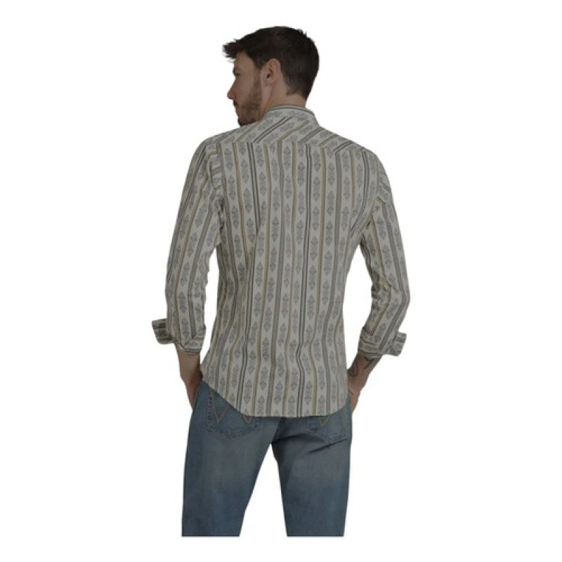 Camisa Vaquera Caballero Wrangler 20x Manga Larga #mlpos_16 | Color: Beige 3565 #color_beige_3565 | Talla: XL #sku_mlm1323198622-189276479639