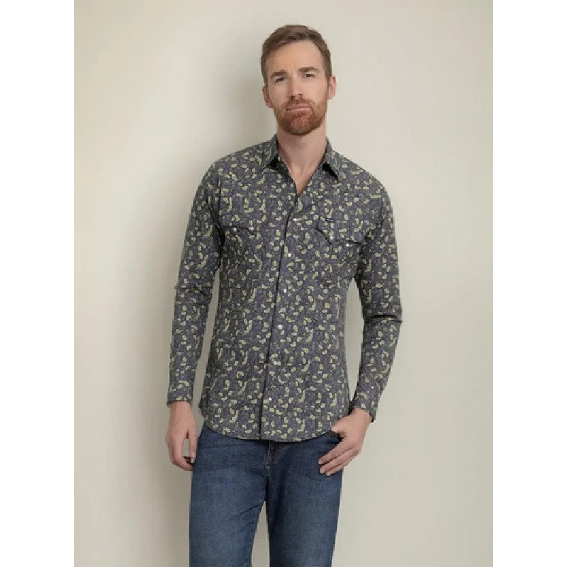 Camisa Vaquera Caballero Wrangler 20x Manga Larga #mlpos_20 | Color: Marino 0385 #color_marino_0385 | Talla: XL #sku_112360385mnxl