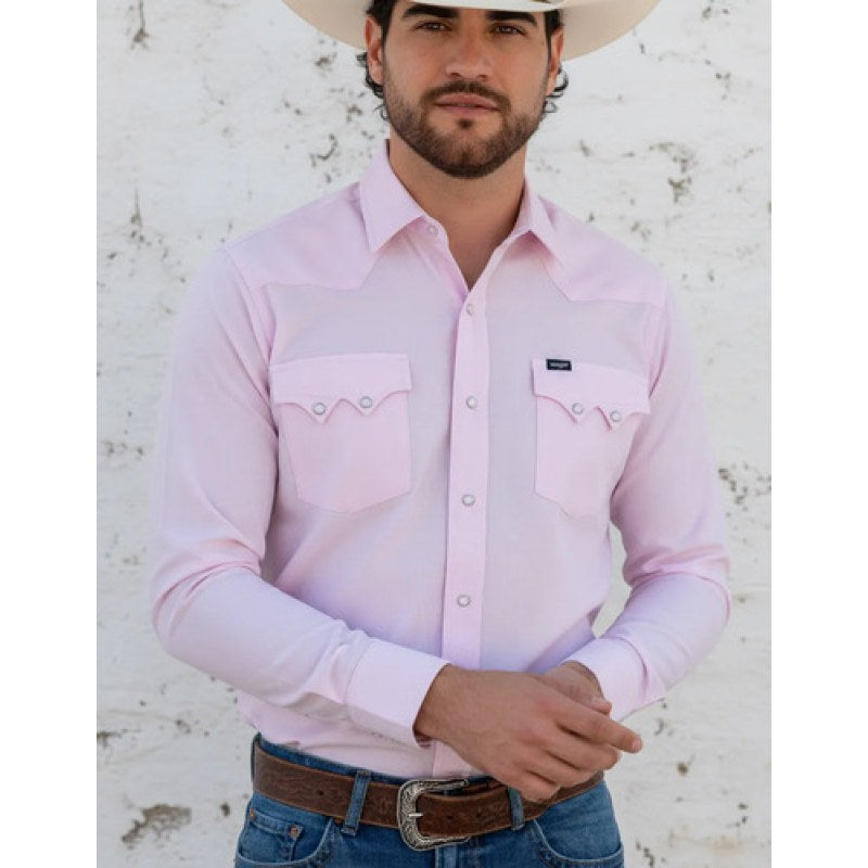 Camisa Vaquera Caballero Wrangler 20x Manga Larga #mlpos_24 | Color: Rosa 1074 #color_rosa_1074 | Talla: XXL #sku_mlm1323198622-196334563735