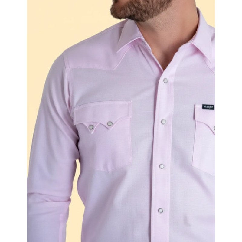Camisa Vaquera Caballero Wrangler 20x Manga Larga #mlpos_26 | Color: Rosa 1074 #color_rosa_1074 | Talla: XXL #sku_mlm1323198622-196334563735