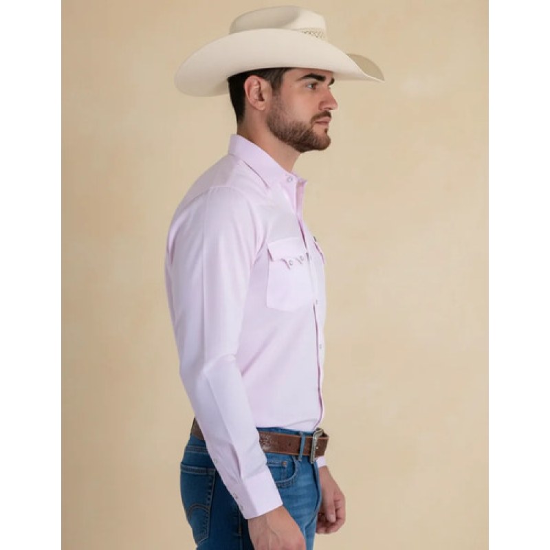 Camisa Vaquera Caballero Wrangler 20x Manga Larga #mlpos_27 | Color: Rosa 1074 #color_rosa_1074 | Talla: XXL #sku_mlm1323198622-196334563735