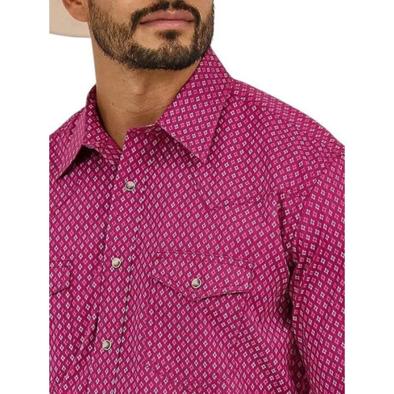 Camisa Vaquera Caballero Wrangler 20x Manga Larga #mlpos_3 | Color: Uva 8452 #color_uva_8452 | Talla: M #sku_mlm1323198622-187648412107