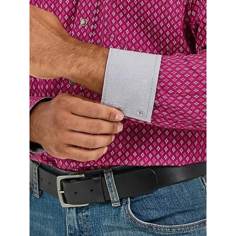 Camisa Vaquera Caballero Wrangler 20x Manga Larga #mlpos_4 | Color: Uva 8452 #color_uva_8452 | Talla: M #sku_mlm1323198622-187648412107