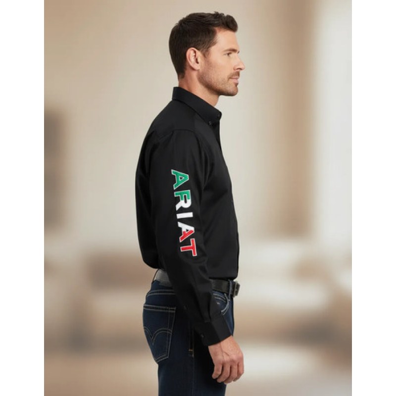 Camisa Bordada Vaquera Caballero Ariat Logos #mlpos_4 | Color: 10038914 #color_10038914 #sku_10038914l #sku_10038914s