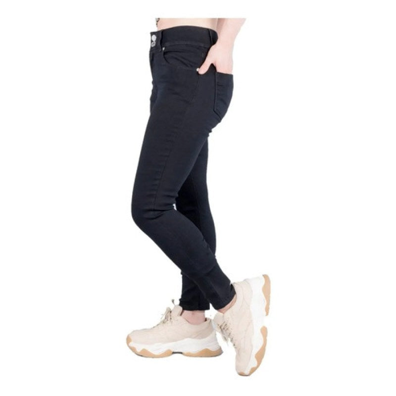 Pantalon Oggi Jeans Katia Super Skinny Dama Pretina Alta #mlpos_2 | Color: Negro #color_negro #sku_katiash7 #sku_katiash9