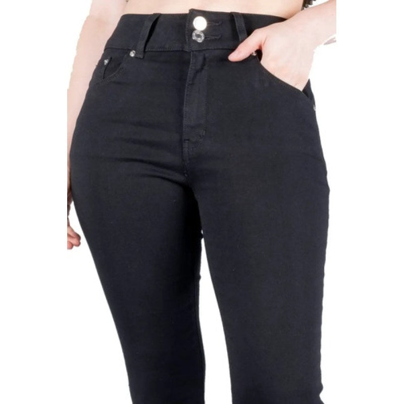 Pantalon Oggi Jeans Katia Super Skinny Dama Pretina Alta #mlpos_4 | Color: Negro #color_negro #sku_katiash7 #sku_katiash9