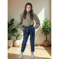 Pantalon Oggi Jeans Girls Paper Bag Niña Mezclilla  #mlpos_1 | Color: Stone #color_stone #sku_ogggirsto12 #sku_ogggirsto16