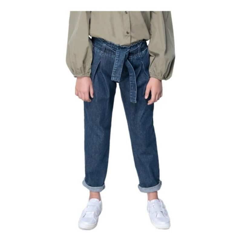 Pantalon Oggi Jeans Girls Paper Bag Niña Mezclilla  #mlpos_2 | Color: Stone #color_stone #sku_ogggirsto12 #sku_ogggirsto16