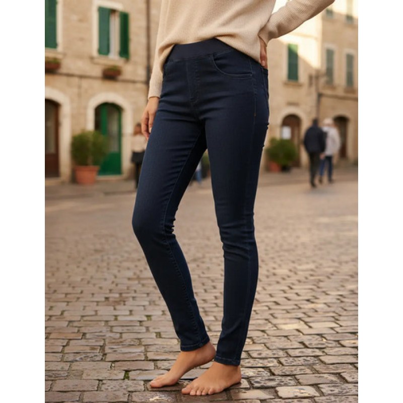 Pantalon Jegging Dama Mezclilla Stretch Super Entubado Carbón 9 #mlpos_1 #sku_oggjeggcar9