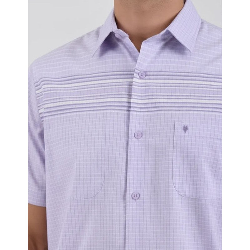 Camisa Chazarilla Yale Classic Fit Manga Corta #mlpos_10 | Color: 2815-41 Lila #color_2815-41_lila | Talla: XL #sku_23982815lilaxl