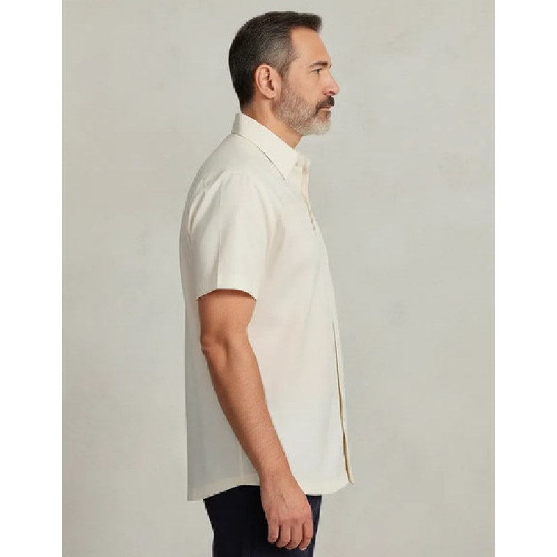 Camisa Chazarilla Yale Classic Fit Manga Corta #mlpos_14 | Color: 3458-65 Beige #color_3458-65_beige | Talla: 2XG #sku_23983458bg2xl