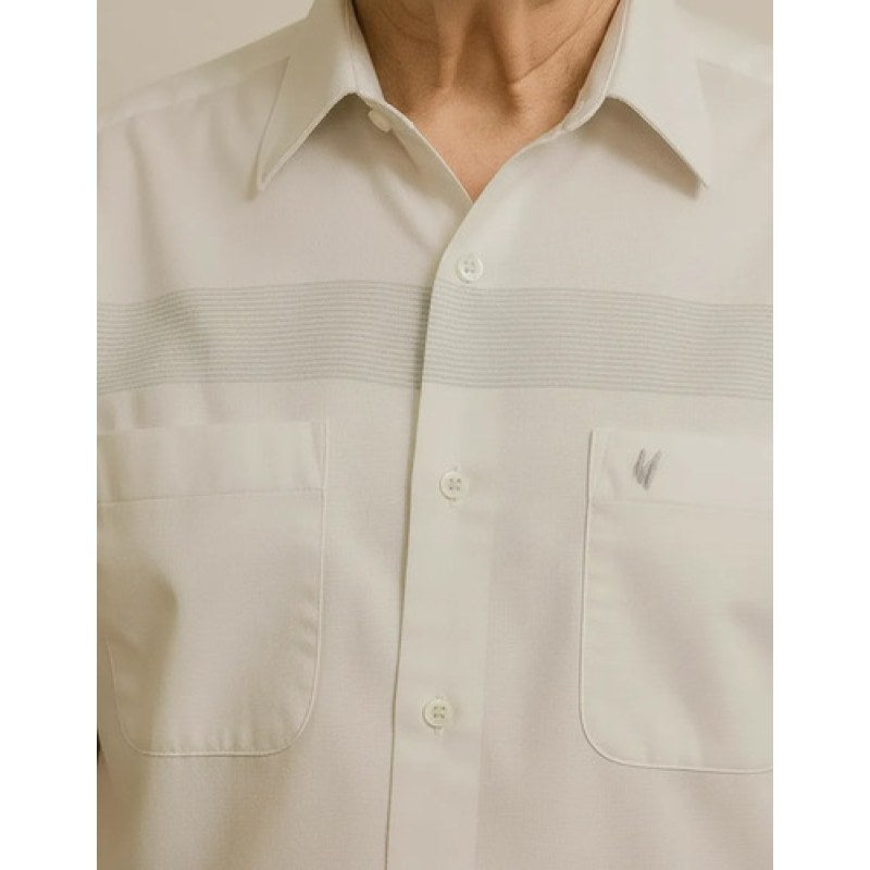 Camisa Chazarilla Yale Classic Fit Manga Corta #mlpos_18 | Color: Blanco/Gris #color_blancogris | Talla: CH #sku_mlm1356875363-190227284677