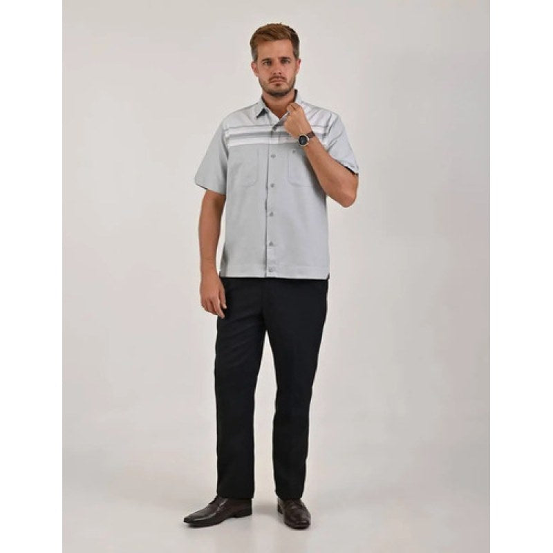 Camisa Chazarilla Yale Classic Fit Manga Corta #mlpos_42 | Color: Gris 4706-07 #color_gris_4706-07 #sku_mlm1356875363-192573852201 #sku_mlm1356875363-204533985901