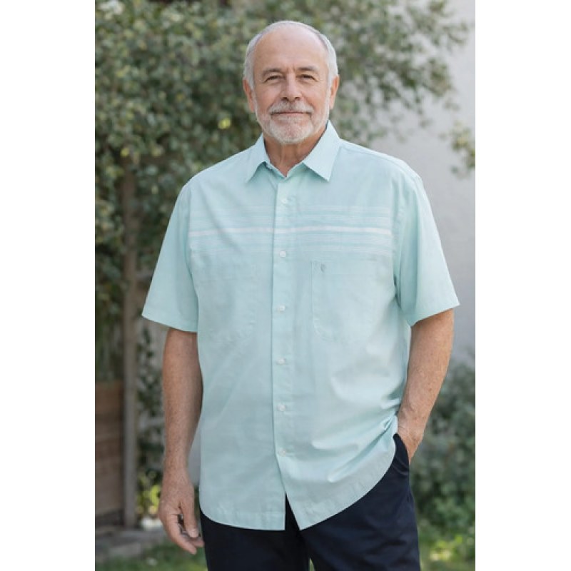 Camisa Chazarilla Yale Classic Fit Manga Corta #mlpos_46 | Color: 7283-26 verde #color_7283-26_verde | Talla: G #sku_mlm1356875363-200292851495