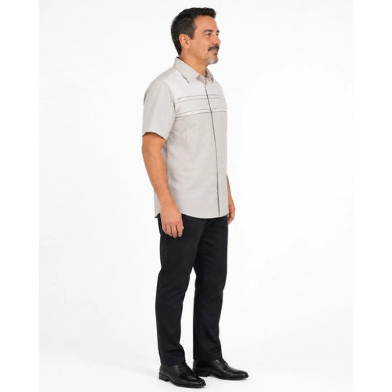 Camisa Chazarilla Yale Classic Fit Manga Corta #mlpos_56 | Color: Gris 7281-65 #color_gris_7281-65 #sku_mlm1356875363-201199442577 #sku_mlm1356875363-201199442579 #sku_mlm1356875363-201199442585