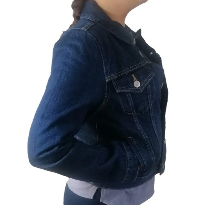 Chamarra Levis Mezclilla Clasica Vaquera Dama Original #mlpos_3 | Color: Stone 294550036 #color_stone_294550036 #sku_lvsdmchmmzc0036stnm #sku_lvsdmchmmzc0036stnxch