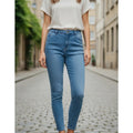 Pantalon Jeans Retro Oggi Mezclilla Con Pinzas Dama Bleach 11 #mlpos_1 #sku_oggretble11