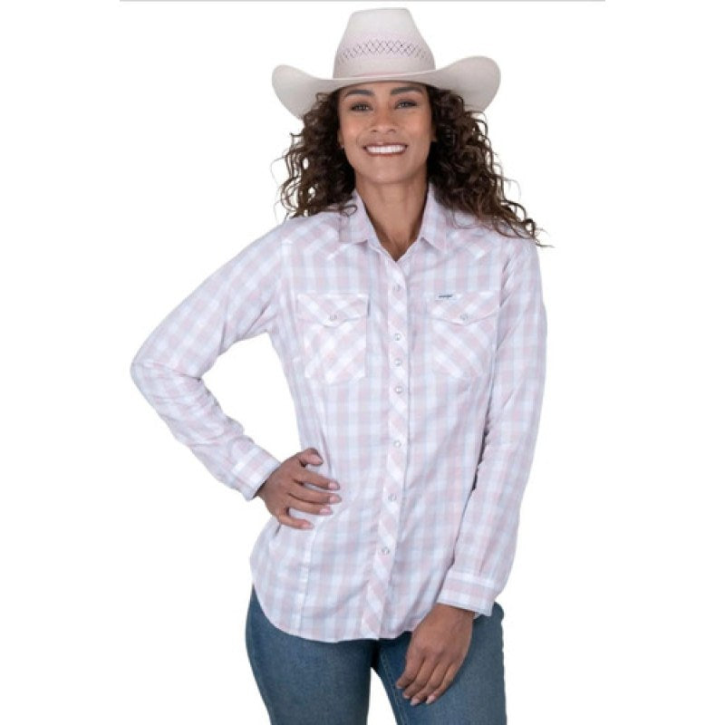 Blusa Vaquera Estampada Wrangler Manga Larga #mlpos_32 | Color: Rosa 9477 #color_rosa_9477 #sku_112389477ch #sku_112389477g #sku_112389477m #sku_112389477xl #sku_112389477xxl
