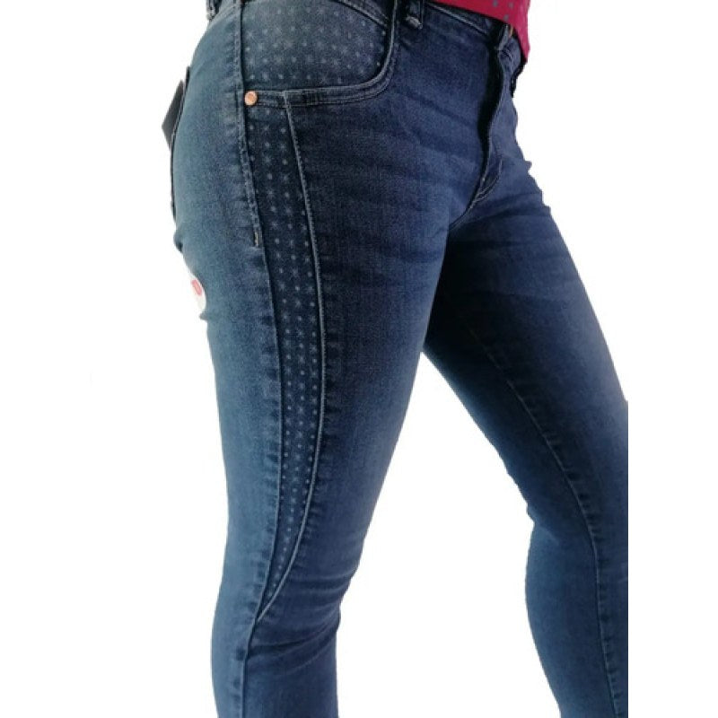 Pantalon Oggi Dama Entubado Super Skinny Carol #mlpos_3 | Color: Azul 2212112 #color_azul_2212112 #sku_22121125 #sku_221211211 #sku_221211213