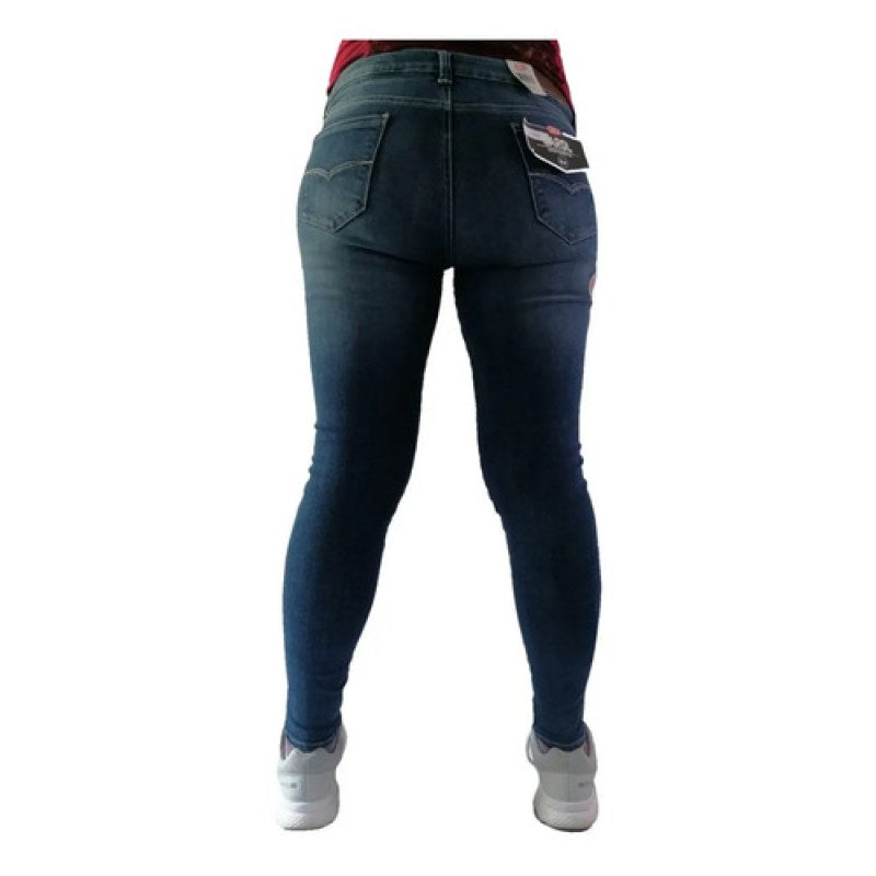 Pantalon Oggi Dama Entubado Super Skinny Carol #mlpos_4 | Color: Azul 2212112 #color_azul_2212112 #sku_22121125 #sku_221211211 #sku_221211213