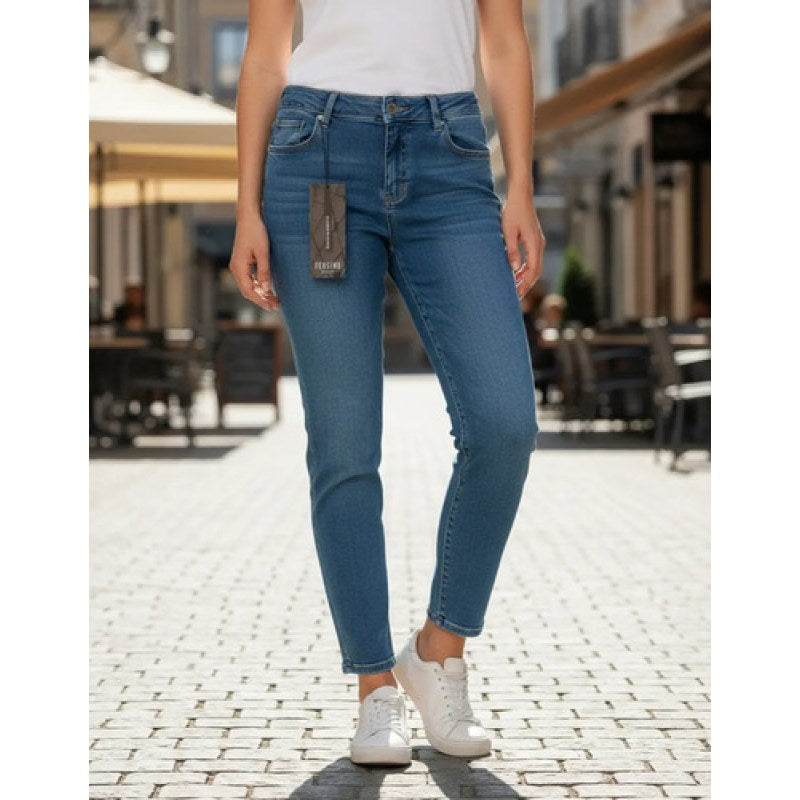 Pantalon Mom Fergino Dama #mlpos_1 | Color: Azul Mom2201 #color_azul_mom2201 #sku_mlm1422066949-174515839515 #sku_mlm1422066949-174515839517