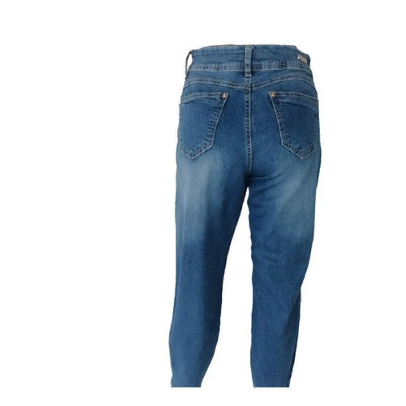Pantalon Mom Fergino Dama #mlpos_2 | Color: Azul Mom2201 #color_azul_mom2201 #sku_mlm1422066949-174515839515 #sku_mlm1422066949-174515839517