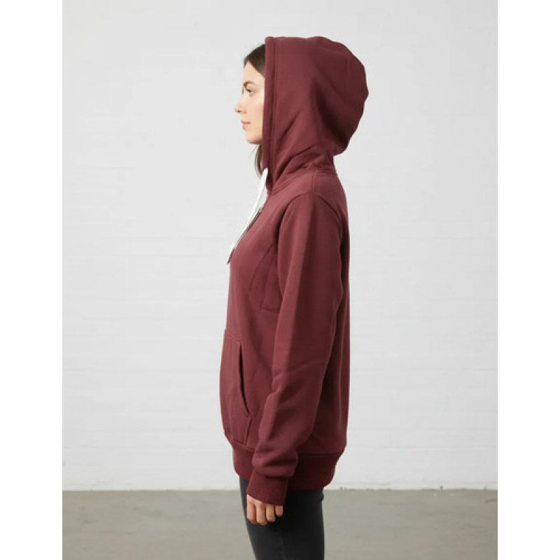 Sudadera Basica Roosevelt Dama Para Estampar Con Canguro #mlpos_20 | Color: Vino #color_vino #sku_roosdamving #sku_roosdamvinxl