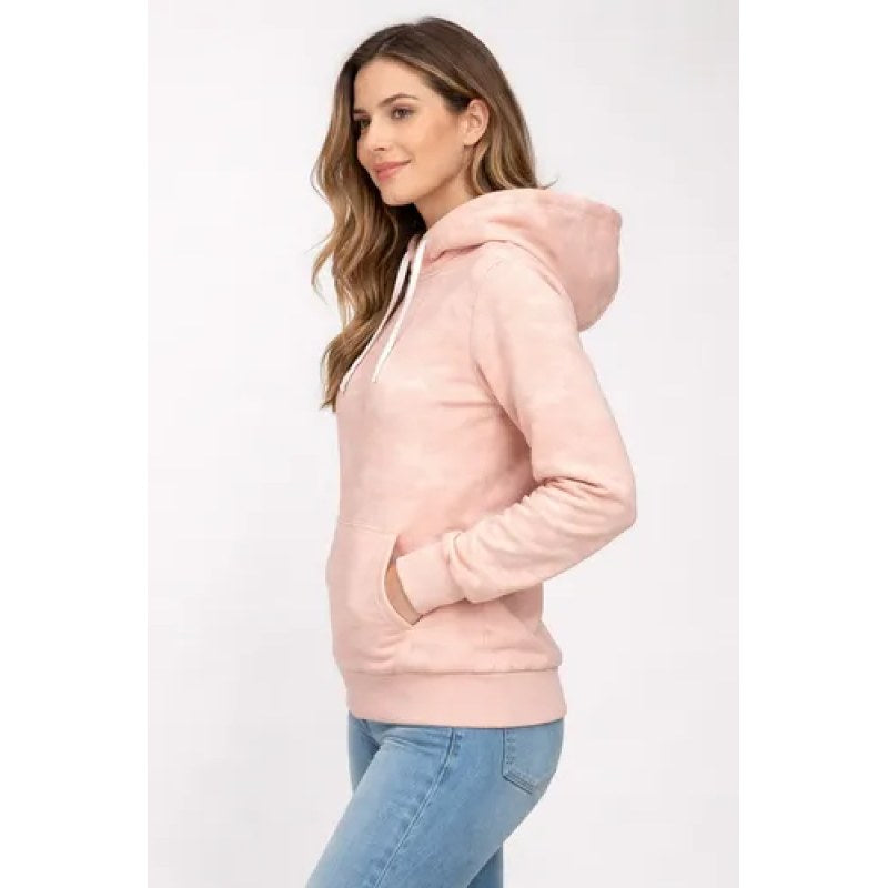 Sudadera Basica Roosevelt Dama Para Estampar Con Canguro #mlpos_5 | Color: Camu Pink #color_camu_pink | Talla: G #sku_roosdampinkg