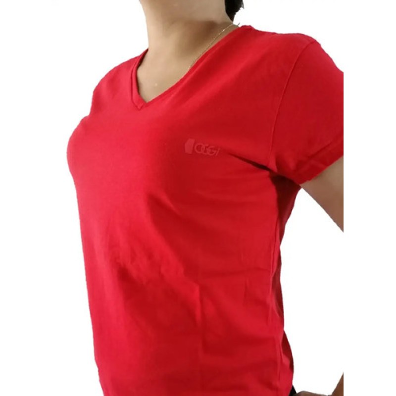 Playera Blusa Basica Oggi Dama #mlpos_12 | Color: Rojo #color_rojo | Talla: G #sku_mlm1430014429-174838586058