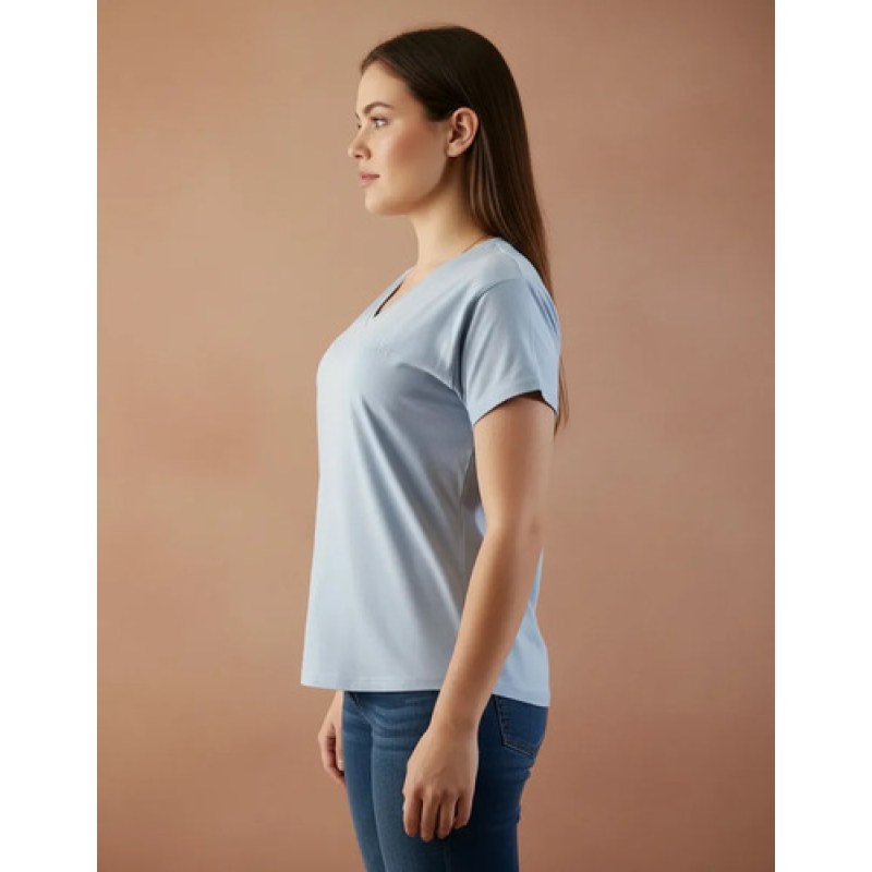 Playera Blusa Basica Oggi Dama #mlpos_12 | Color: Azul acero #color_azul_acero #sku_playogazg