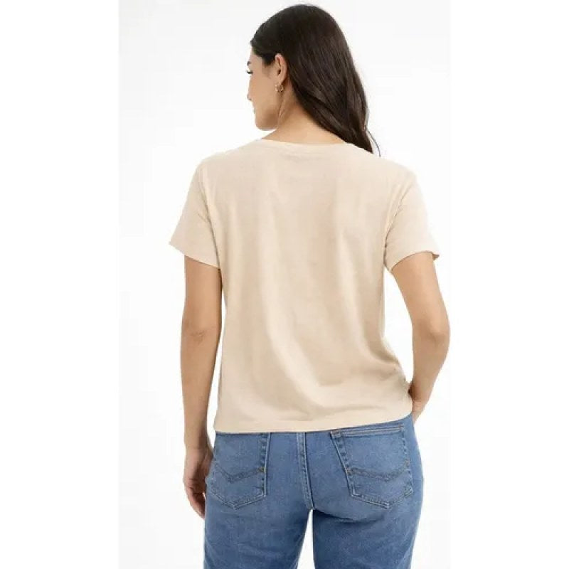 Playera Blusa Basica Oggi Dama #mlpos_17 | Color: Beige #color_beige | Talla: G #sku_mlm1430014429-198887655995