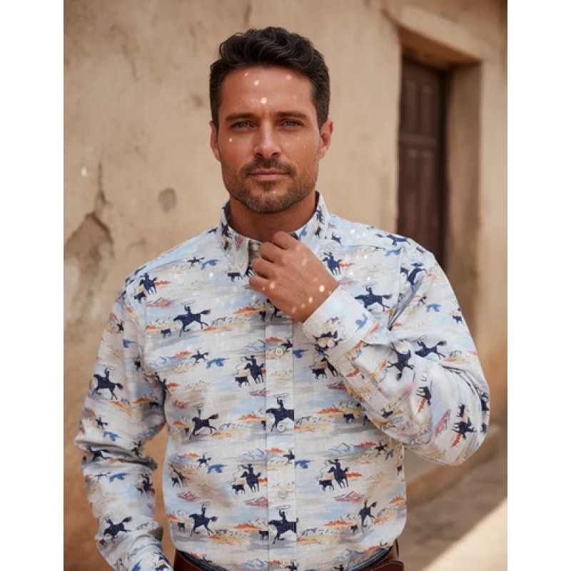 Camisa Vaquera Ariat  Relentless Performance Stretch #mlpos_19 | Color: Cielo 2357 #color_cielo_2357 #sku_10052357cielos #sku_10052357cieloxl