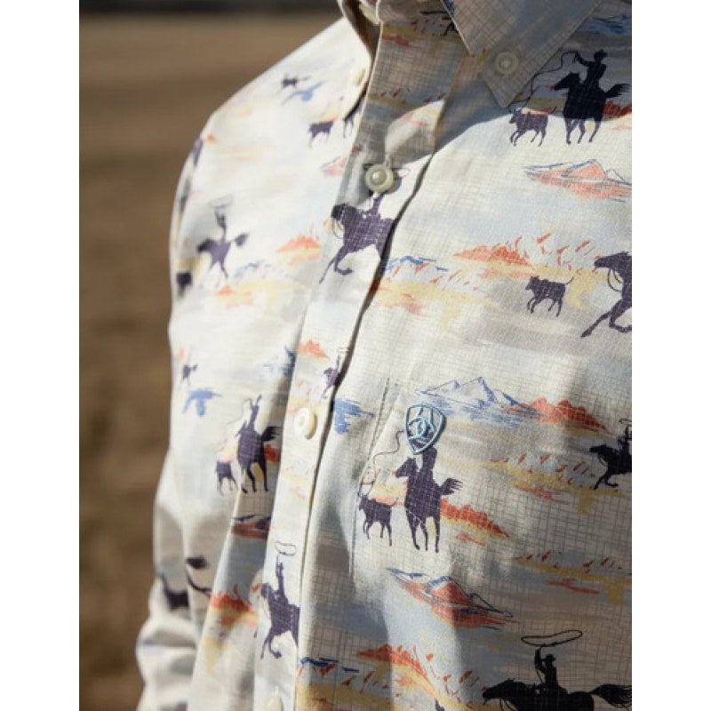 Camisa Vaquera Ariat  Relentless Performance Stretch #mlpos_21 | Color: Cielo 2357 #color_cielo_2357 #sku_10052357cielos #sku_10052357cieloxl