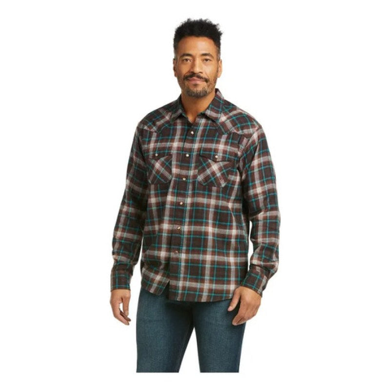 Camisa Vaquera Ariat  Relentless Performance Stretch #mlpos_22 | Color: Cafe 7336 #color_cafe_7336 | Talla: XL #sku_mlm1446862883-196503355701